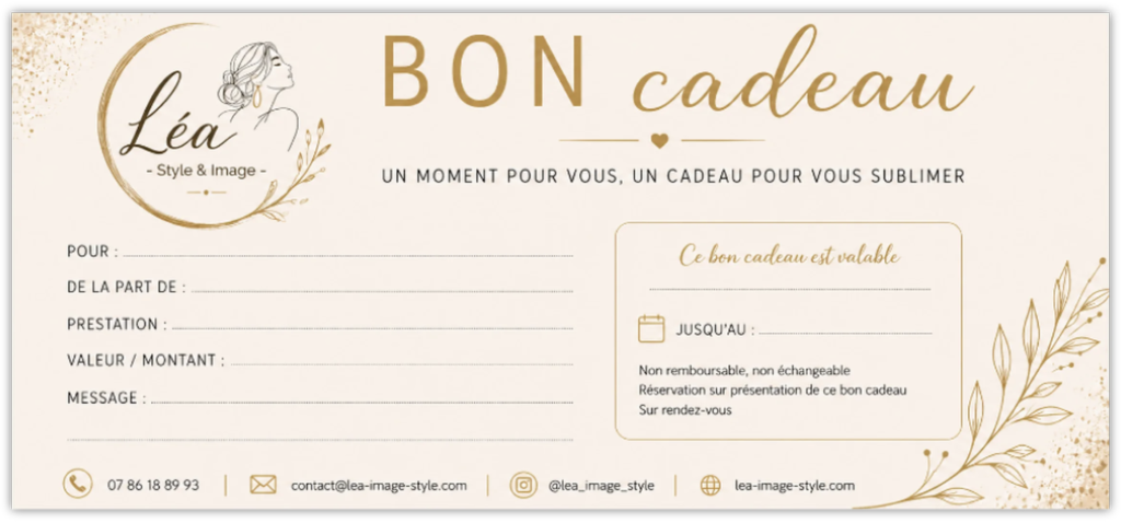 Bon cadeau — Léa Conseillère en image